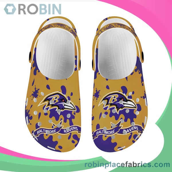 Crocs Crocband Clog Baltimore Ravens Purple & Yellow - RobinPlaceFabrics