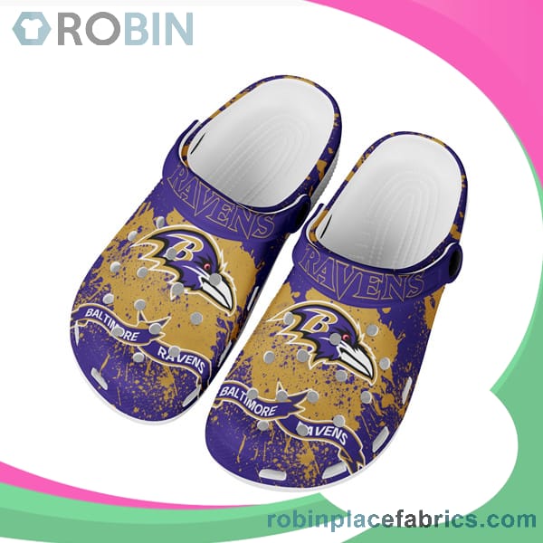 Crocs Crocband Clog Baltimore Ravens Purple Grunge - RobinPlaceFabrics