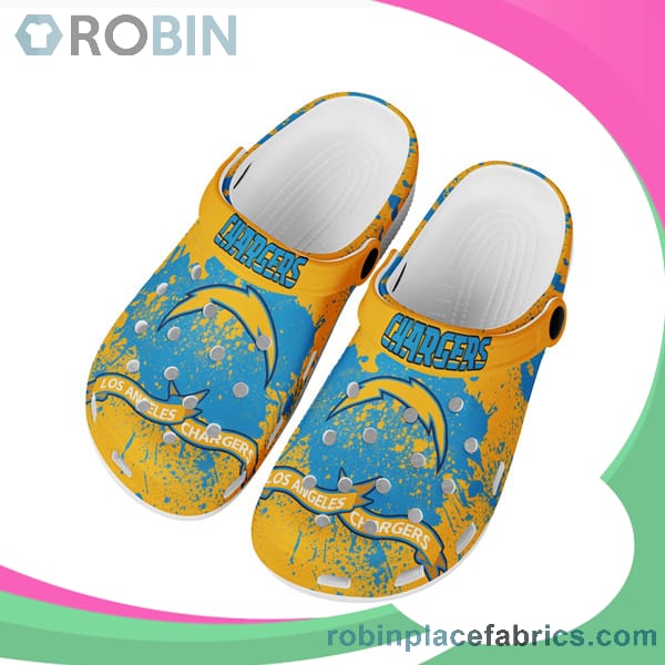 Crocs Crocband Clog Los Angeles Chargers Blue Grunge - RobinPlaceFabrics