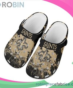 Crocs Crocband Clog New Orleans Saints Black Grunge