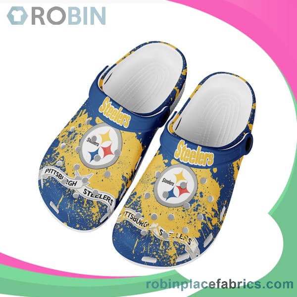 Crocs Crocband Clog Pittsburgh Steelers Blue & Yellow - RobinPlaceFabrics