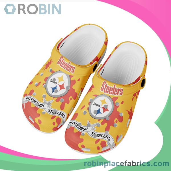 Crocs Crocband Clog Pittsburgh Steelers Red & Yellow - RobinPlaceFabrics