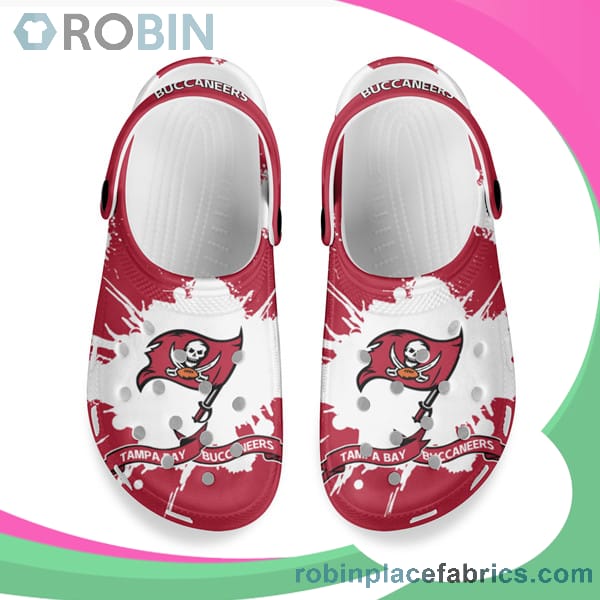 Crocs Crocband Clog Tampa Bay Buccaneers Red & White - RobinPlaceFabrics