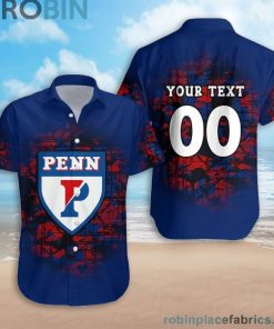 Custom Name & Number Penn Quakers Camouflage Vintage Casual Button Down Shirts