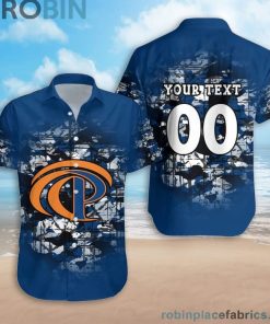 Custom Name & Number Pepperdine Waves Camouflage Vintage Casual Button Down Shirts