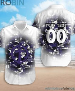 Custom Name & Number Portland Pilots Camouflage Vintage Casual Button Down Shirts