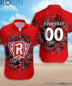 Custom Name & Number Radford Highlanders Camouflage Vintage Casual Button Down Shirts