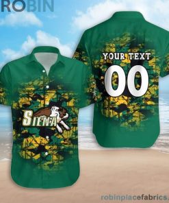 Custom Name & Number Siena Saints Camouflage Vintage Casual Button Down Shirts