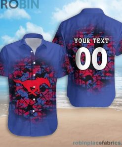 Custom Name & Number SMU Mustangs Camouflage Vintage Casual Button Down Shirts Custom Name & Number SMU Mustangs Camouflage Vintage Casual Button Down Shirts