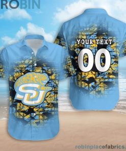 Custom Name & Number Southern Jaguars Camouflage Vintage Casual Button Down Shirts