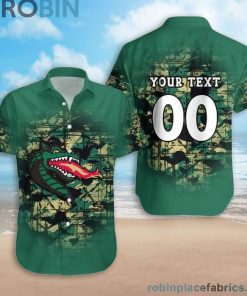 Custom Name & Number UAB Blazers Camouflage Vintage Casual Button Down Shirts