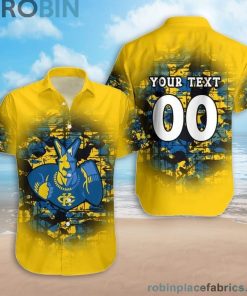 Custom Name & Number UMKC Kangaroos Camouflage Vintage Casual Button Down Shirts