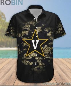 Custom Name & Number Vanderbilt Commodores Camouflage Vintage Casual Button Down Shirts
