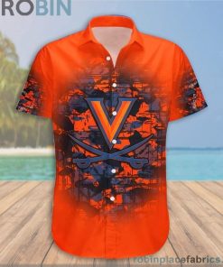 Custom Name & Number Virginia Cavaliers Camouflage Vintage Casual Button Down Shirts