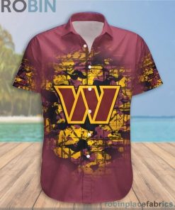 Custom Name & Number Washington Commanders Camouflage Vintage Casual Button Down Shirts