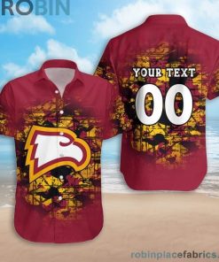 Custom Name & Number Winthrop Eagles Camouflage Vintage Casual Button Down Shirts