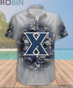 Custom Name & Number Xavier Musketeers Camouflage Vintage Casual Button Down Shirts