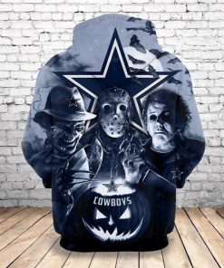 Dallas Cowboys Hoodies 3D Halloween Horror Night Sweatshirt Pullover