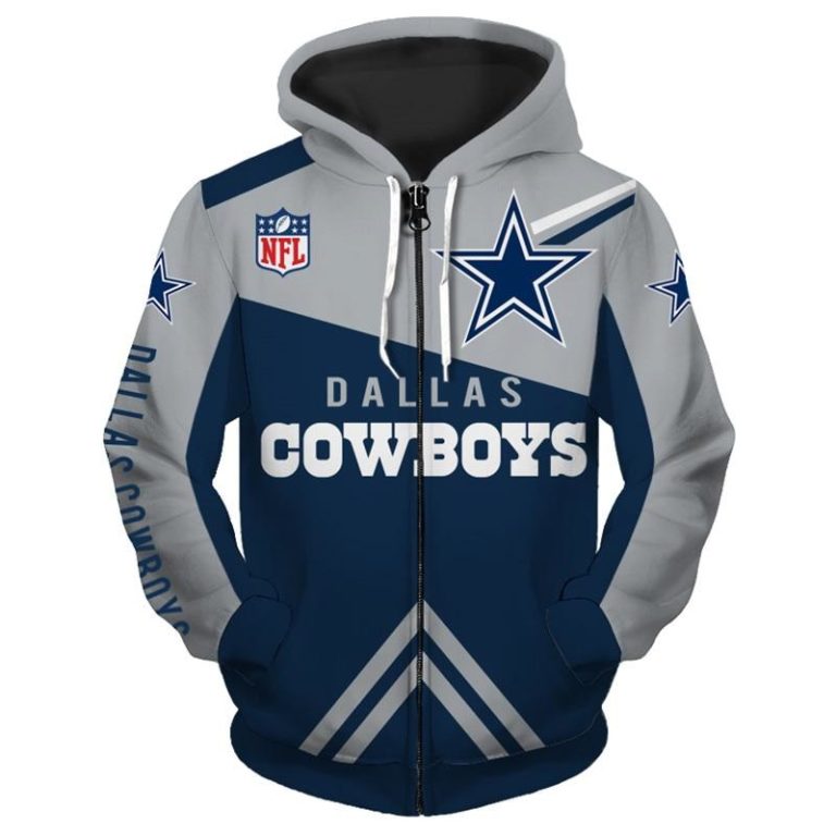 Dallas Cowboys Zip Up All Over Print Hoodies and Zip-up