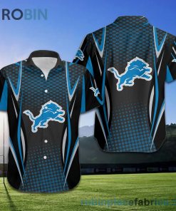 Detroit Lions NFL American Football Short Sleeve Button Down Hawaiian Shirt