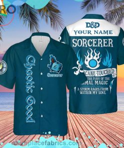 Dnd Chaotic Good Sorcerer Custom Short Sleeve Button Down Hawaiian Shirt