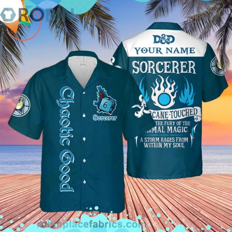 Dnd Chaotic Good Sorcerer Custom Short Sleeve Button Down Hawaiian Shirt