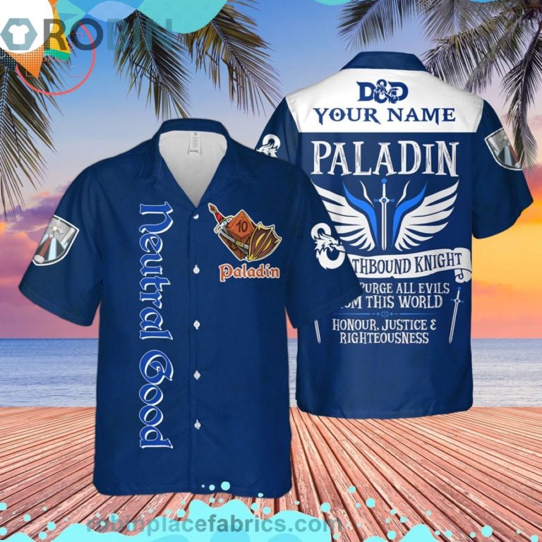 Dnd Neutral Good Custom Short Sleeve Button Down Hawaiian Shirt