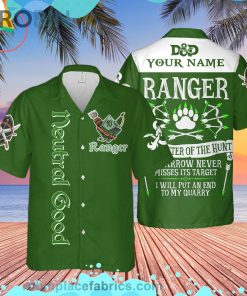 Dnd Neutral Good Ranger Custom Short Sleeve Button Down Hawaiian Shirt