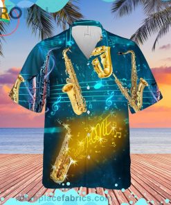 Don’t Play The Saxophone Let It Play You Short Sleeve Button Down Hawaiian Shirt