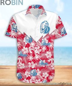 Drake Bulldogs NCAA Tropical Seamless Casual Button Down Shirts