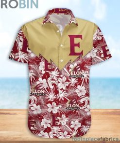 Elon Phoenix NCAA Tropical Seamless Casual Button Down Shirts
