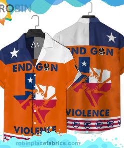 End Gun Violence Short Sleeve Button Down Hawaiian Shirt