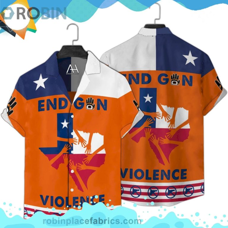 End Gun Violence Short Sleeve Button Down Hawaiian Shirt