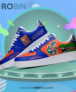Florida Gators Mascot Logo NCAA Custom Name Air Force 1 AF1 Shoes
