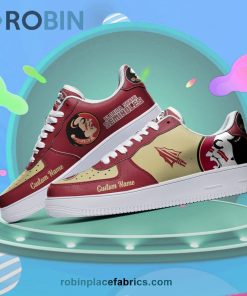 Florida State Seminoles Mascot Logo NCAA Custom Name Air Force 1 AF1 Shoes