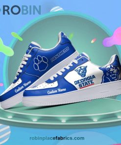 Georgia State Panthers Mascot Logo NCAA Custom Name Air Force 1 AF1 Shoes