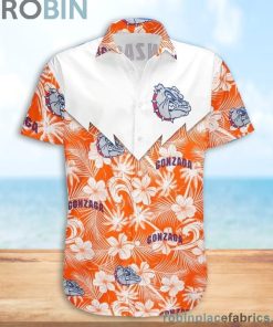 Gonzaga Bulldogs NCAA Tropical Seamless Casual Button Down Shirts