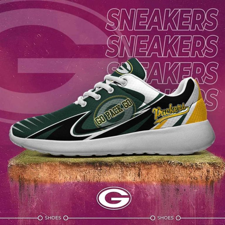 Green Bay Packers Running Shoes For American Football Enthusiasts
