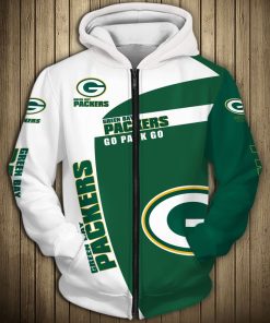 Green Bay Packers Zip Up Hoodies All Over Print Go Pack Go Green Bay Packers Zip Up Hoodies All Over Print Go Pack Go