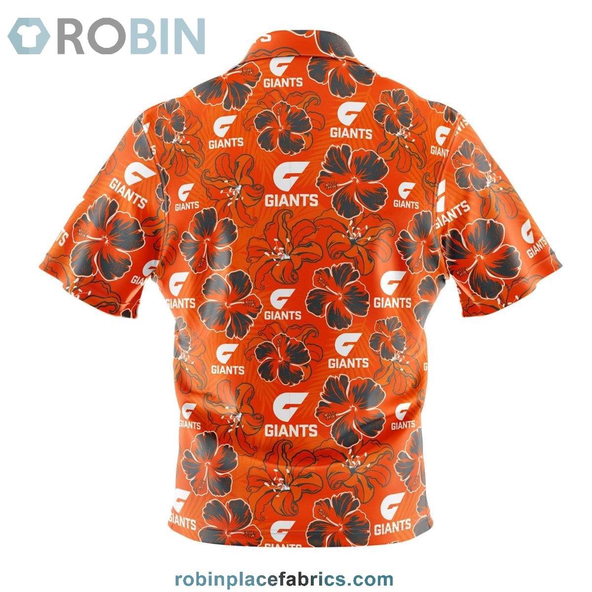 GWS Giants Floral Hawaiian Shirt - RobinPlaceFabrics