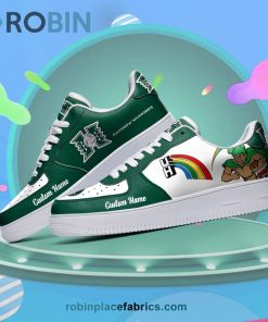 Hawaii Rainbow Warriors Mascot Logo NCAA Custom Name Air Force 1 AF1 Shoes