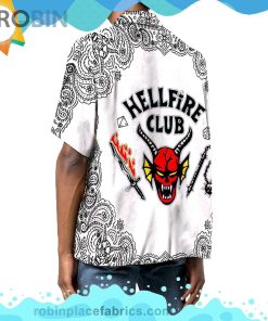 Hellfire Club Short Sleeve Button Down Hawaiian Shirt