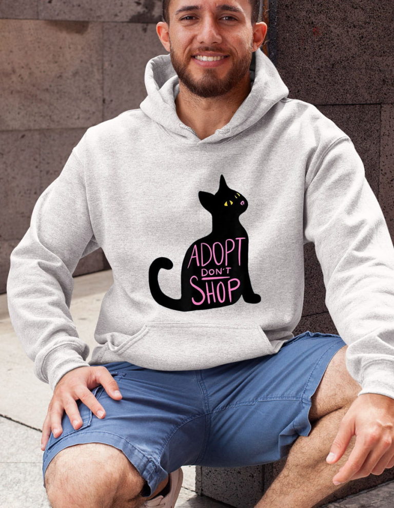 Adopt Don’t Shop Black Cat Adoption Shirt