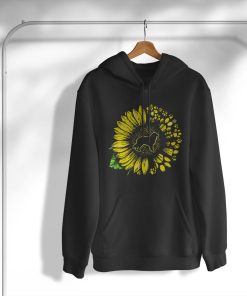 Australian Shepherd Sunflower With Paws Aussie Dog Lover T-Shirt, Hoodie, Sweatshirt