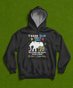 Autism Son Mom & Dad Shirts Puzzle Autistic Elephants T-Shirt, Hoodie, Sweatshirt