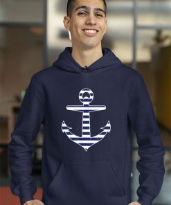 Horizontal Striped Anchor Cool Nautical Shirt