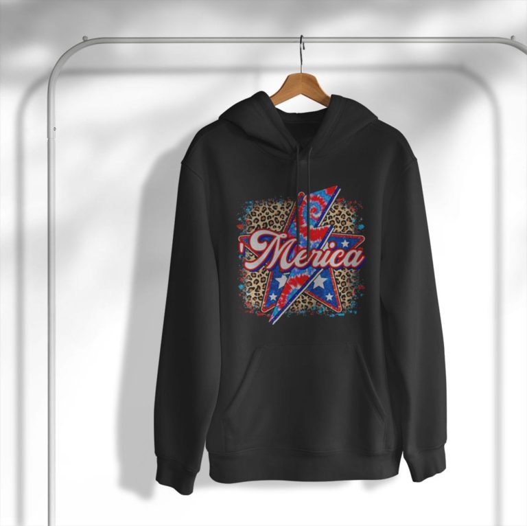 Leopard Merica American Flag T-Shirt, Hoodie