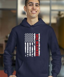 Milwaukee USA Black And White Flag Shirt