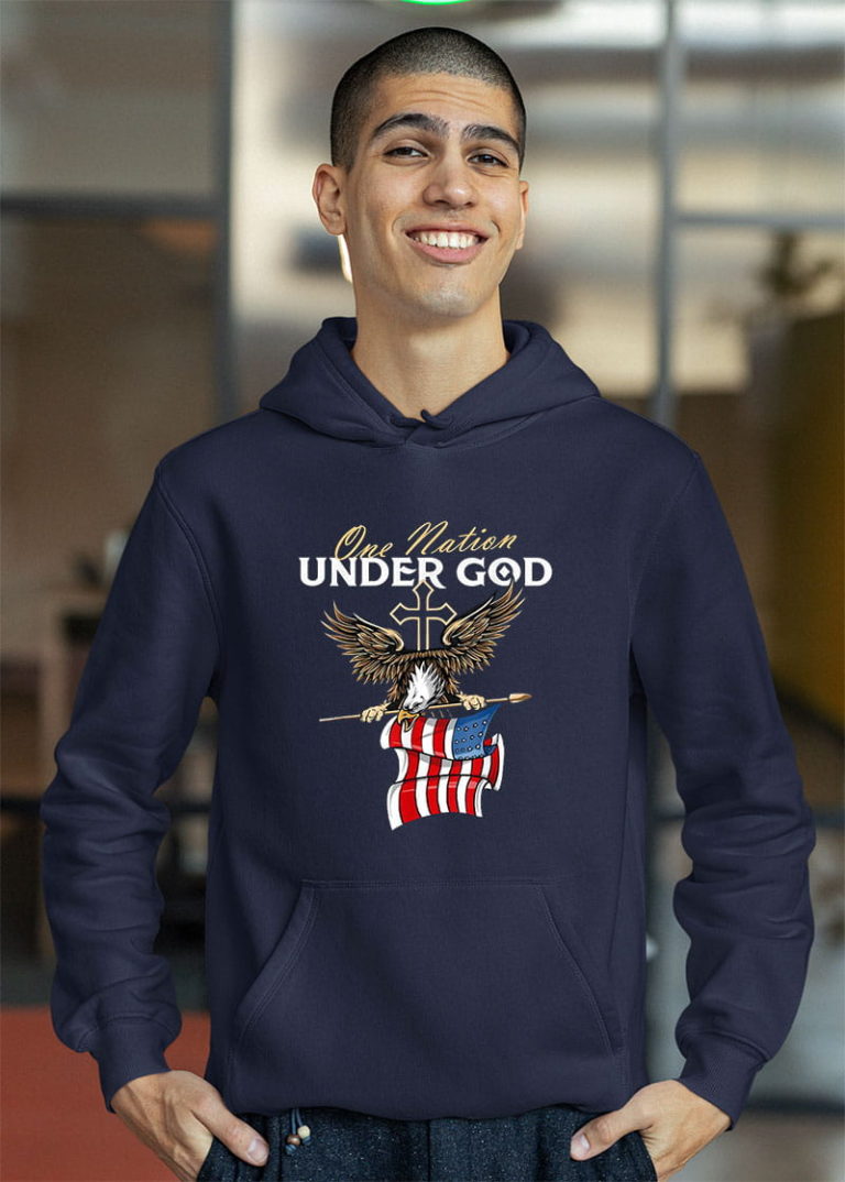Patriotic Bald Eagle One Nation Under God Shirt