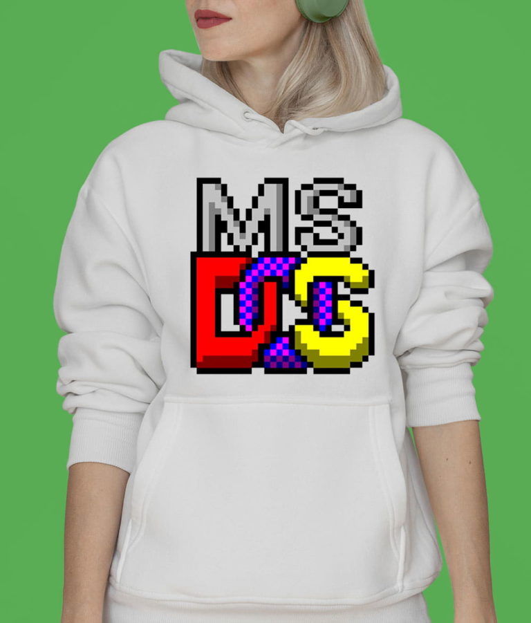 Ms Dos Icon Retro Pixel Symbol T-Shirt, Hoodie, Sweatshirt